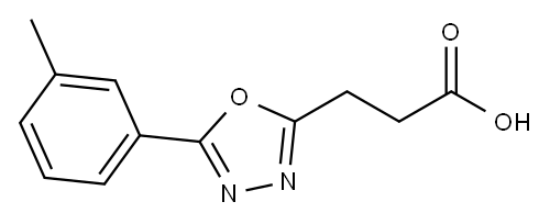 JR-9568, 3-(5-m-Tolyl-1,3,4-oxadiazol-2-yl)propanoic acid, 97% Structure