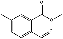 Benzoic acid, 2-formyl-5-methyl-, methyl ester Struktur