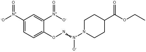 4-Piperidinecarboxylic acid, 1-[2-(2,4-dinitrophenoxy)-1-oxidodiazenyl]-, ethyl ester