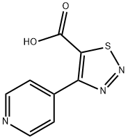 1,2,3-Thiadiazole-5-carboxylic acid, 4-(4-pyridinyl)- Structure