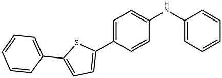 N-phenyl-4-(5-phenyl-2-thienyl)benzenamine, 1085434-10-1, 结构式