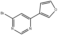 4-Bromo-6-(3-furan)pyrimidine 结构式