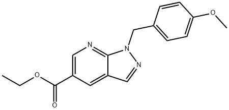 1H-Pyrazolo[3,4-b]pyridine-5-carboxylic acid, 1-[(4-methoxyphenyl)methyl]-, ethyl ester