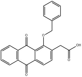 2-Anthraceneacetic acid, 9,10-dihydro-9,10-dioxo-1-(phenylmethoxy)- Structure