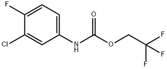 2,2,2-三氟乙基N-(3-氯-4-氟苯基)氨基甲酸酯,1087798-01-3,结构式