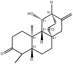 ent-11β-ヒドロキシアチサ-16-エン-3,14-ジオン 化学構造式