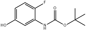 Carbamic acid, N-(2-fluoro-5-hydroxyphenyl)-, 1,1-dimethylethyl ester Struktur