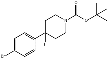 4-(4-Bromophenyl)-4-fluoro-1-piperidinecarboxylic Acid 1,1-Dimethylethyl Ester Struktur