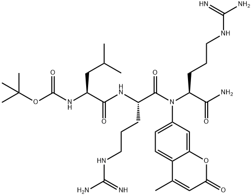 Boc-Leu-Arg-Arg-AMC . 2 HCl Structure