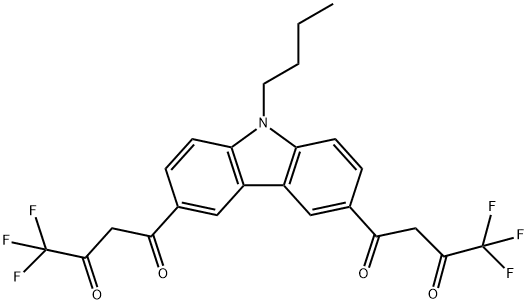 1094076-40-0 9-丁基-3,6-二(4,4,4-三氟-1,3-丁二酮基)咔唑