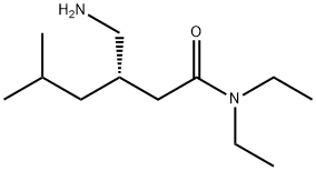 (3S)-3-(Aminomethyl)-N,N-diethyl-5-methylhexanamide 结构式