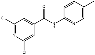 2,6-dichloro-N-(5-methyl-2-pyridyl)pyridine-4-carboxamide Struktur