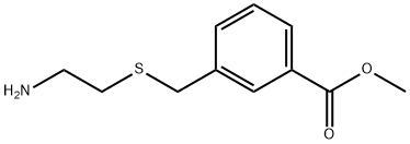 Benzoic acid, 3-[[(2-aminoethyl)thio]methyl]-, methyl ester Struktur