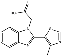 2-[2-(4-Methyl-1,3-thiazol-5-yl)-1H-1,3-benzodiazol-1-yl]acetic Acid Struktur