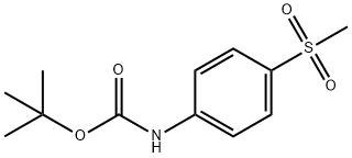 Carbamic acid, N-[4-(methylsulfonyl)phenyl]-, 1,1-dimethylethyl ester Structure