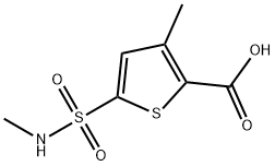 2-Thiophenecarboxylic acid, 3-methyl-5-[(methylamino)sulfonyl]- Struktur