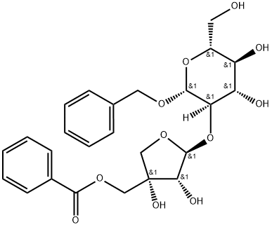 Benzyl [5-O-benzoyl-β-D
-apiofuranosyl(1→2)]-β-D-glucopyranoside 化学構造式