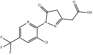 2-{1-[3-Chloro-5-(trifluoromethyl)pyridin-2-yl]-5-oxo-4,5-dihydro-1H-pyrazol-3-yl}acetic Acid Structure