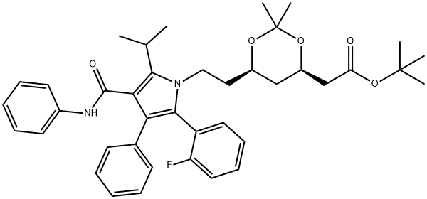 Atorvastatin 2-Fluoro t-Butyl Ester Structure