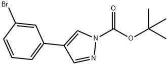 1H-Pyrazole-1-carboxylic acid, 4-(3-bromophenyl)-, 1,1-dimethylethyl ester Struktur