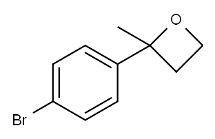 2-(4-BROMOPHENYL)-2-METHYLOXETANE, 1102376-56-6, 结构式