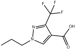 1-Propyl-3-(trifluoromethyl)pyrazole-4-carboxylic acid Struktur