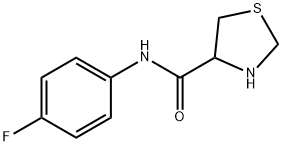 N-(4-氟苯基)-1,3-噻唑烷-4-甲酰胺 结构式