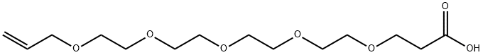 烯丙基-五聚乙二醇-丙酸, 1111716-52-9, 结构式
