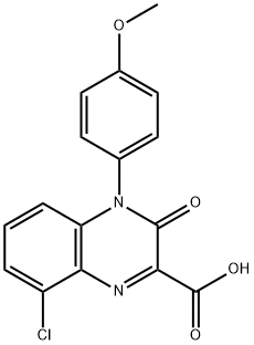 8-氯-4-(4-甲氧基苯基)-3-氧代-3,4-二氢喹喔啉-2-羧酸, 1112127-95-3, 结构式