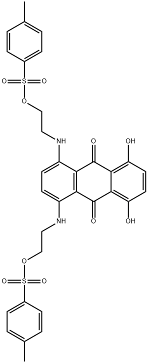 9,10-Anthracenedione, 1,4-dihydroxy-5,8-bis[[2-[[(4-methylphenyl)sulfonyl]oxy]ethyl]amino]- Structure