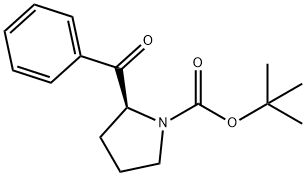 1-Pyrrolidinecarboxylic acid, 2-benzoyl-, 1,1-dimethylethyl ester, (2S)- 结构式