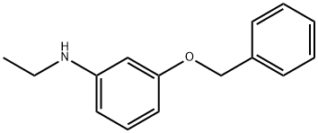 Benzenamine, N-ethyl-3-(phenylmethoxy)- Structure