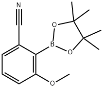 3-甲氧基-2-(4,4,5,5-四甲基-1,3,2-二氧杂硼烷-2-基)苄腈, 1116096-84-4, 结构式
