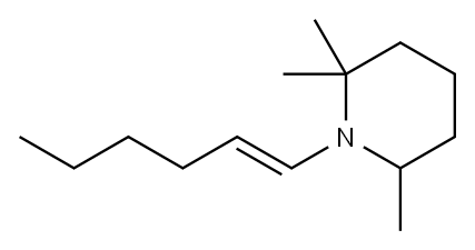 Piperidine, 1-(1E)-1-hexen-1-yl-2,2,6-trimethyl- Structure