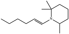 Piperidine, 1-(1E)-1-hexen-1-yl-2,2,6-trimethyl- Structure