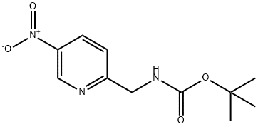 Carbamic acid, N-[(5-nitro-2-pyridinyl)methyl]-, 1,1-dimethylethyl ester Struktur