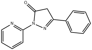 3-苯基-1-(吡啶-2-基)-4,5-二氢-1H-吡唑-5-酮 结构式