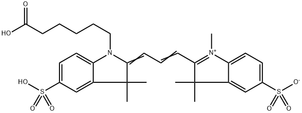 磺酸基-Cy3 羧酸, 1121756-11-3, 结构式