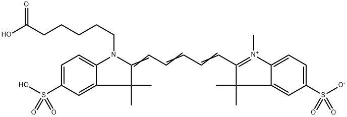 DISULFO-CYANINE5 CARBOXYLIC ACID, 1121756-16-8, 结构式