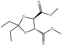 1,3-Dioxolane-4,5-dicarboxylic acid, 2,2-diethyl-, 4,5-dimethyl ester, (4R,5R)- Structure