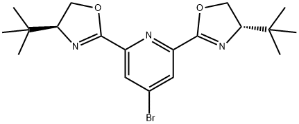 4-溴-2,6-双[(4S)-4-(1,1-二甲基乙基)-4,5-二氢-2-唑基]吡啶 结构式