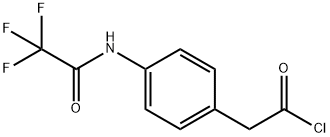 Benzeneacetyl chloride, 4-[(2,2,2-trifluoroacetyl)amino]- Struktur