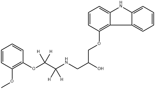 (±)‐カルベジロール‐D4(エチル‐D4) 化学構造式