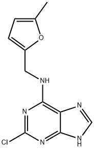 2-Chloro-N-[(5-methylfuran-2-yl)methyl]-7H-purin-6-amine Structure