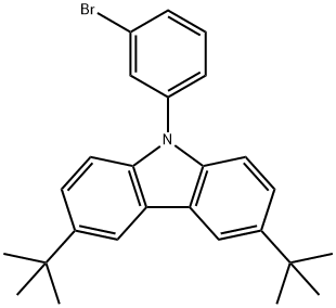 9H-Carbazole, 9-(3-bromophenyl)-3,6-bis(1,1-dimethylethyl)- Struktur