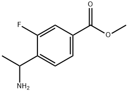 Benzoic acid, 4-(1-aminoethyl)-3-fluoro-, methyl ester Struktur
