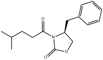 2-Oxazolidinone, 3-(4-methyl-1-oxopentyl)-4-(phenylmethyl)-, (4S)- Struktur