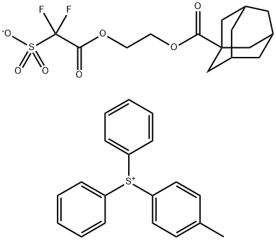 SULFONIUM, (4-METHYLPHENYL)DIPHENYL-, SALT WITH 2-[(2,2-DIFLUORO-2-SULFOACETYL)OXY]ETHYL TRICYCLO[3., 1135815-31-4, 结构式