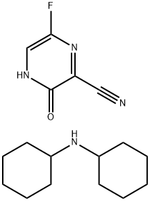 6-氟-3-羟基-2-氰基吡嗪二环己胺盐,1137606-74-6,结构式