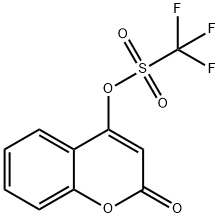 Methanesulfonic acid, 1,1,1-trifluoro-, 2-oxo-2H-1-benzopyran-4-yl ester 化学構造式